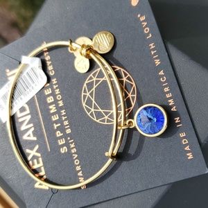 Alex and Ani September Birthstone Sapphire brac.